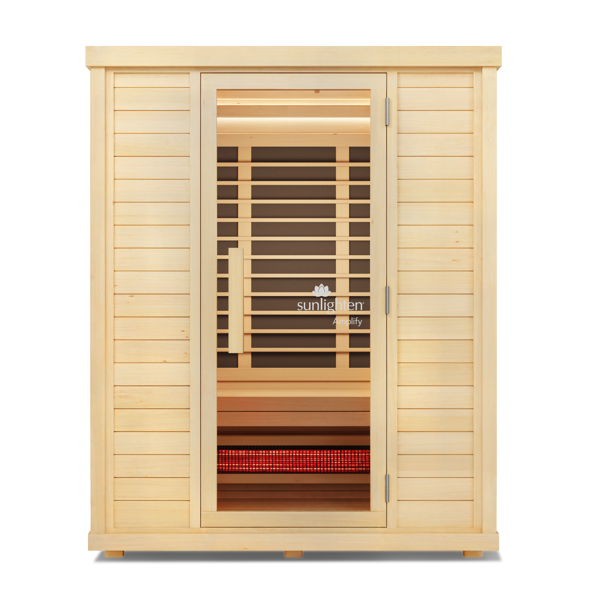 Sunlighten Amplify III 3-Person Full Spectrum Infrared Sauna for Indoor Home Recovery