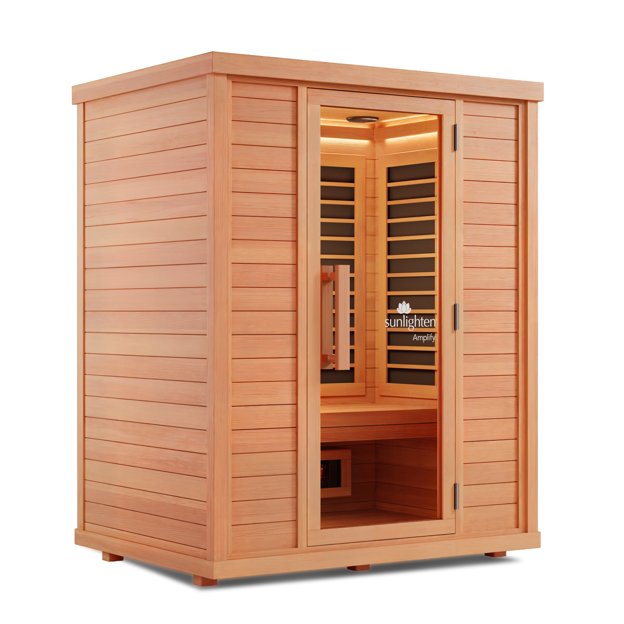 Sunlighten Amplify III 3-Person Full Spectrum Infrared Sauna for Indoor Home Recovery
