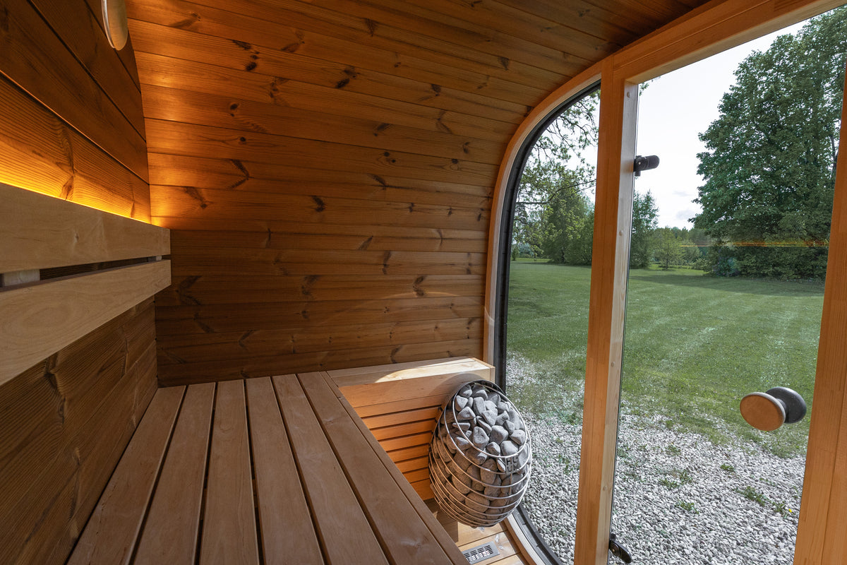 Leil® Saunas Black Cube Classic (4-Person) Outdoor Sauna