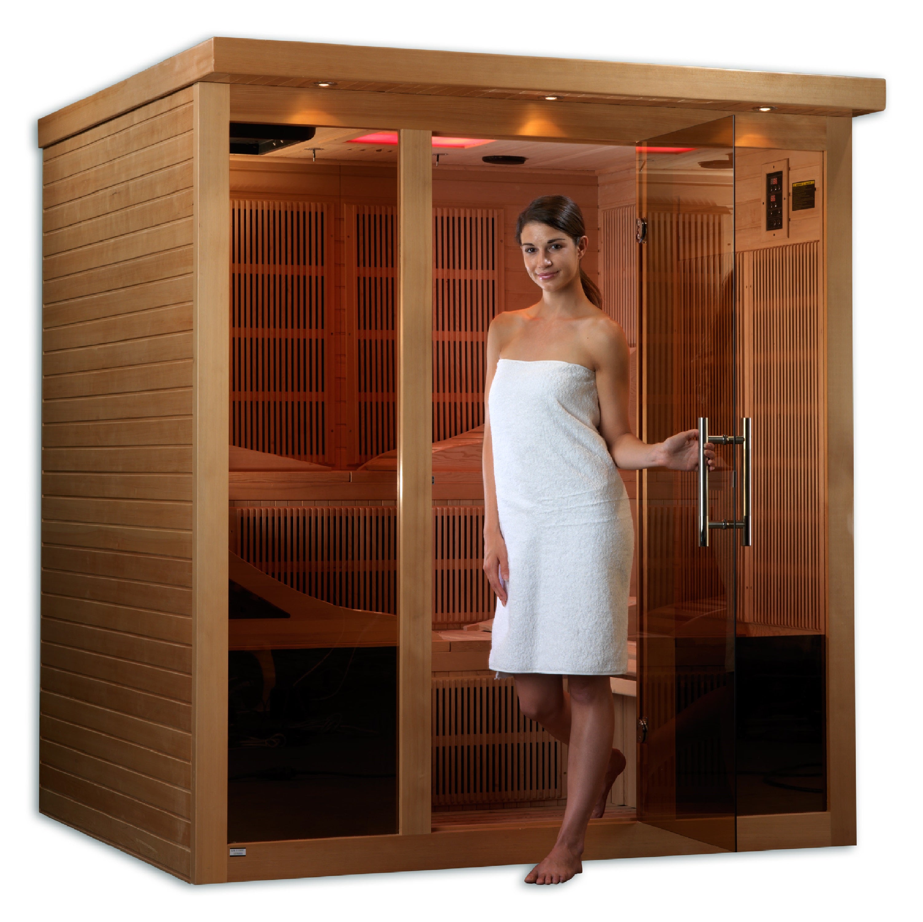 Golden Designs Monaco 6-Person PureTech Near Zero EMF FAR Infrared Sauna