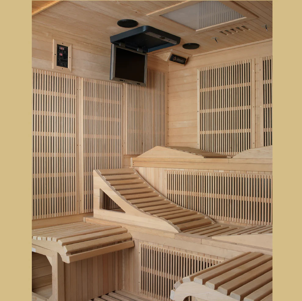 Golden Designs Monaco 6-Person PureTech Near Zero EMF FAR Infrared Sauna