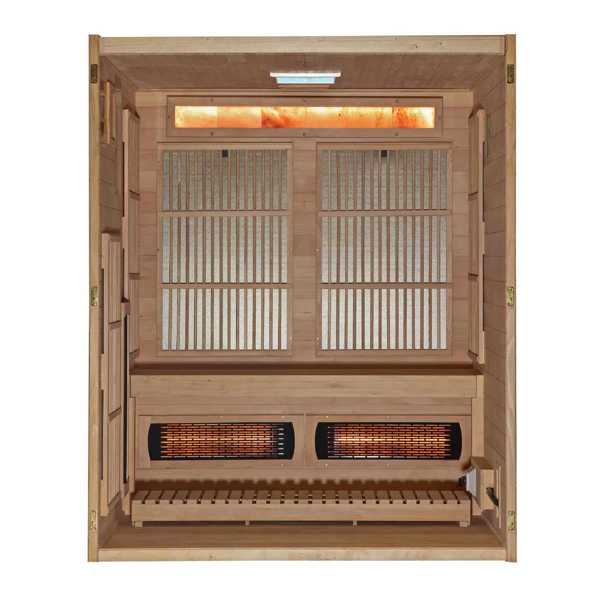 Golden Designs Soria 3 Person Indoor Hybrid Sauna with Full Spectrum Infrared & Stove