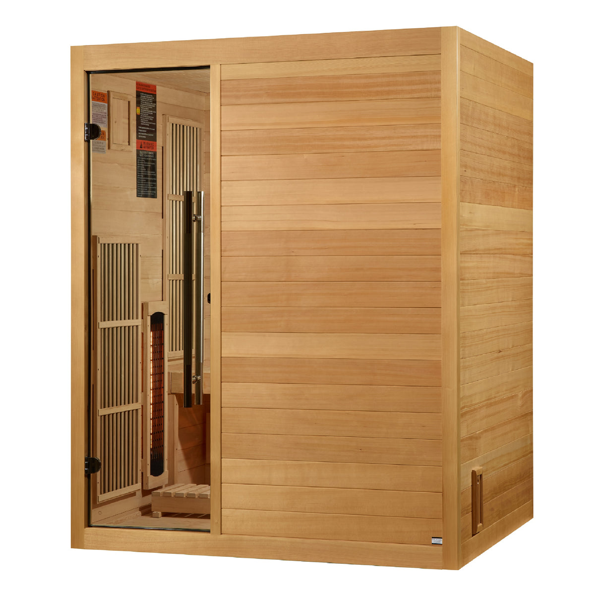 Golden Designs Soria 3 Person Indoor Hybrid Sauna with Full Spectrum Infrared & Stove