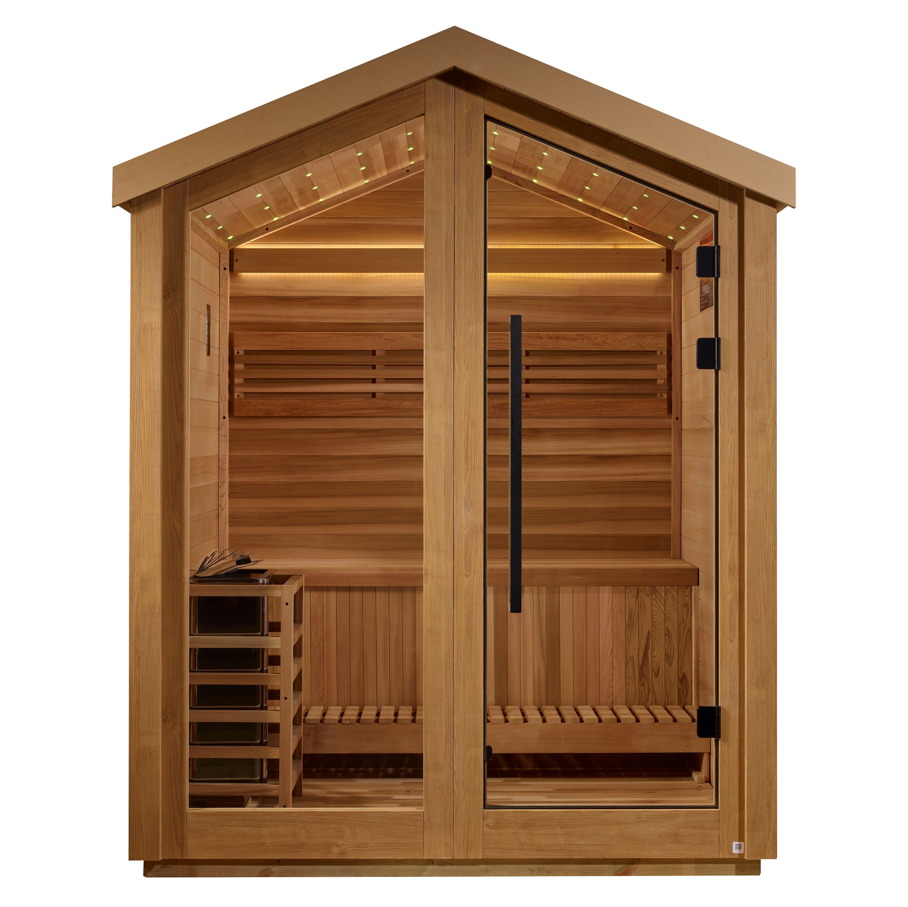Golden Designs Savonlinna 3-Person Outdoor Traditional Sauna in Canadian Red Cedar