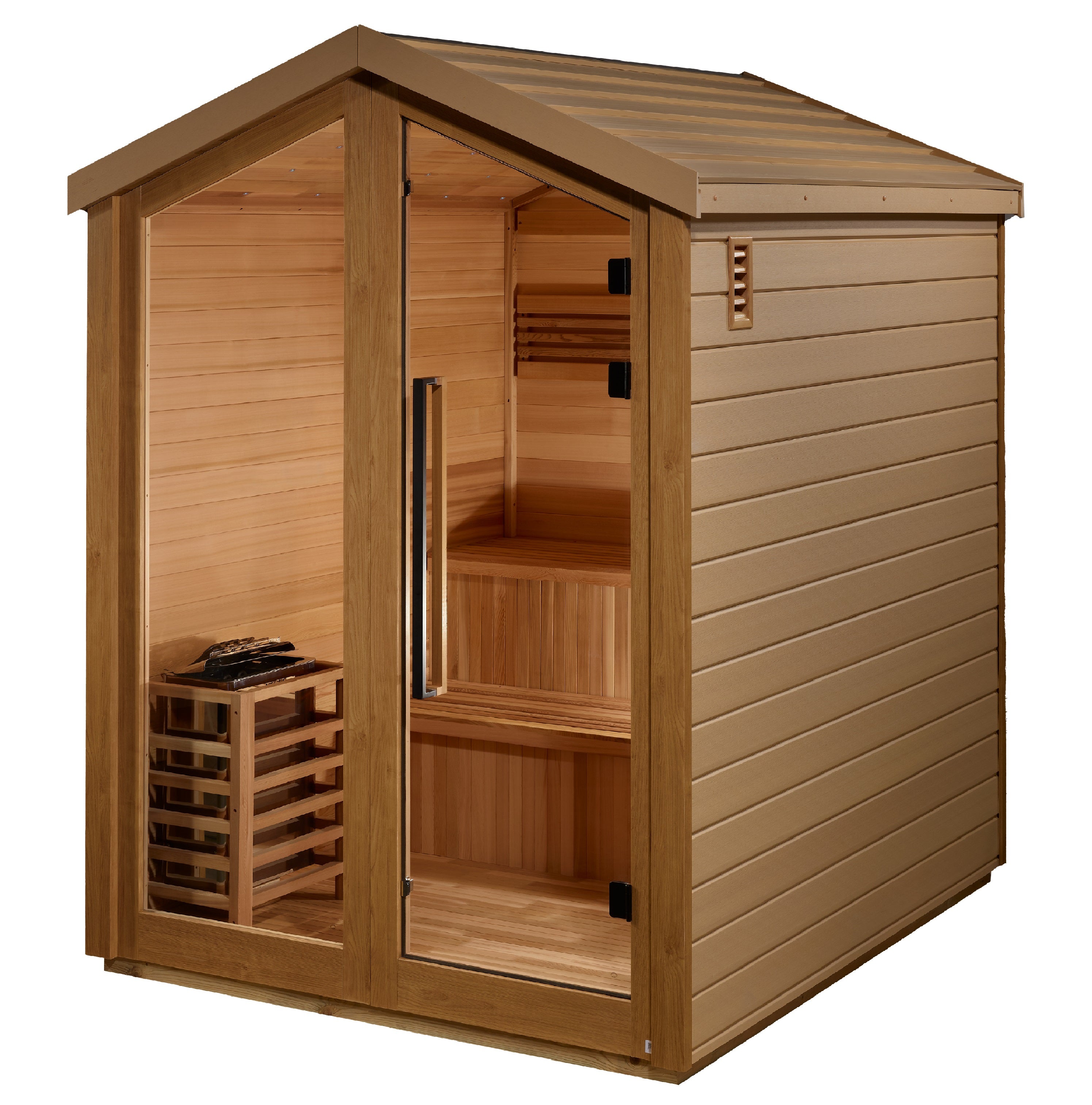 Golden Designs Kaarina 6-Person Outdoor Traditional Sauna in Canadian Red Cedar