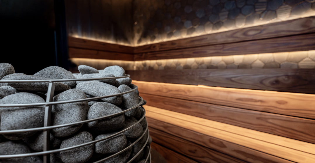 HUUM HIVE installation example; room, accessories and optional finishes not included