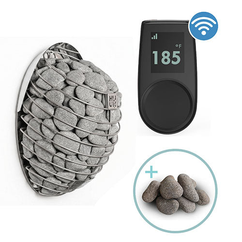 HUUM DROP Sauna Heater Package with UKU Wi-Fi & Stones