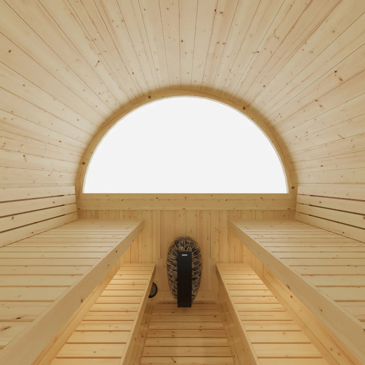 Helsinki Finnish Barrel Sauna with Terrace and WiFi Heater - Finnish Sauna Builders