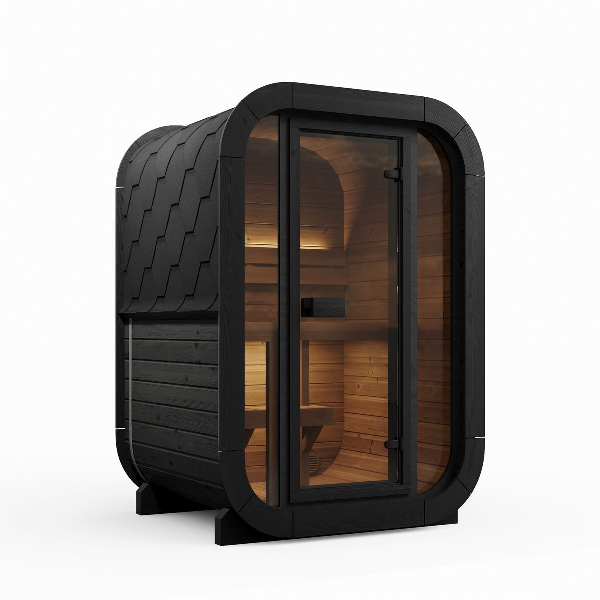 SaunaLife CL3GB Black Outdoor Sauna Kit – Up to 2 People – DIY Paint Included