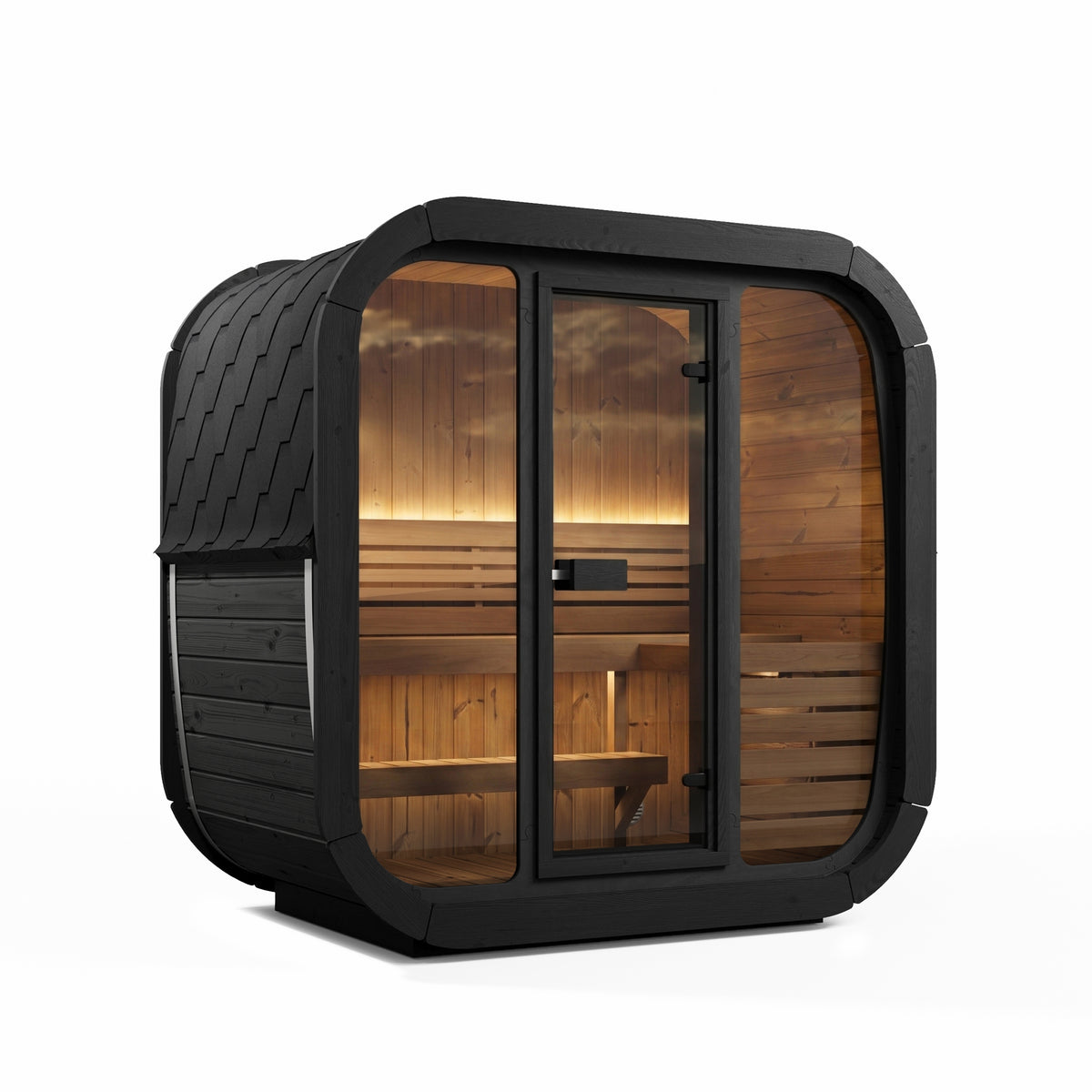 SaunaLife CL4GB Black Outdoor Sauna Kit – Up to 3 People – DIY Paint Included