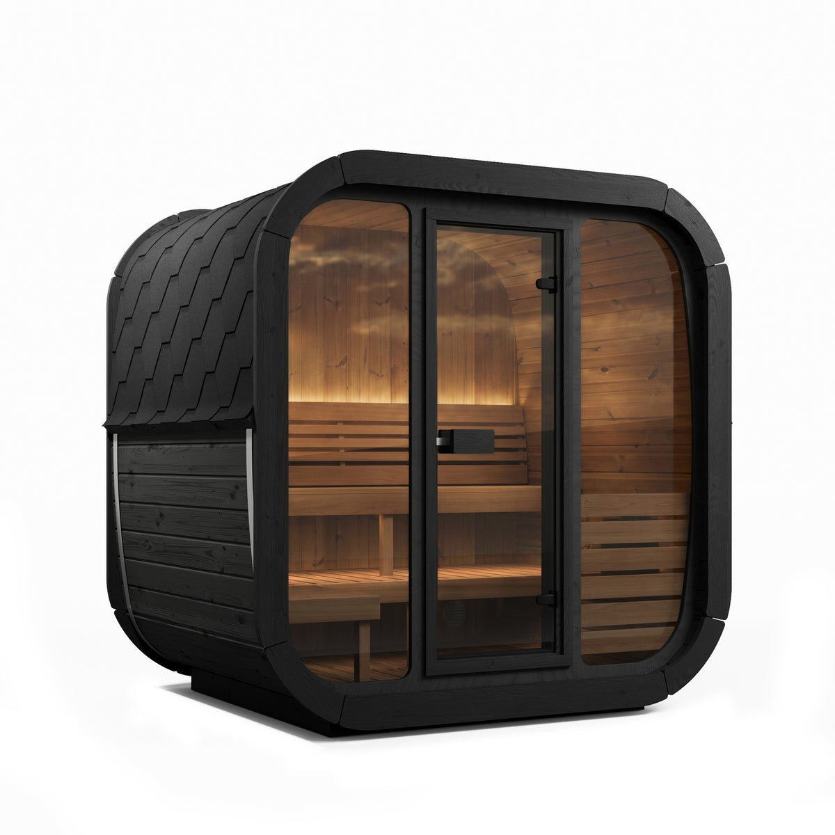 SaunaLife CL5GB Black Outdoor Sauna Kit – Up to 4 People – DIY Paint Included