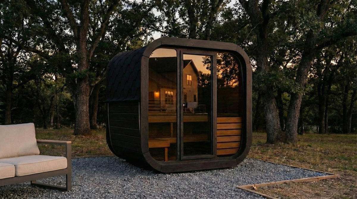 SaunaLife CL5GB Black Outdoor Sauna Kit – Up to 4 People – DIY Paint Included