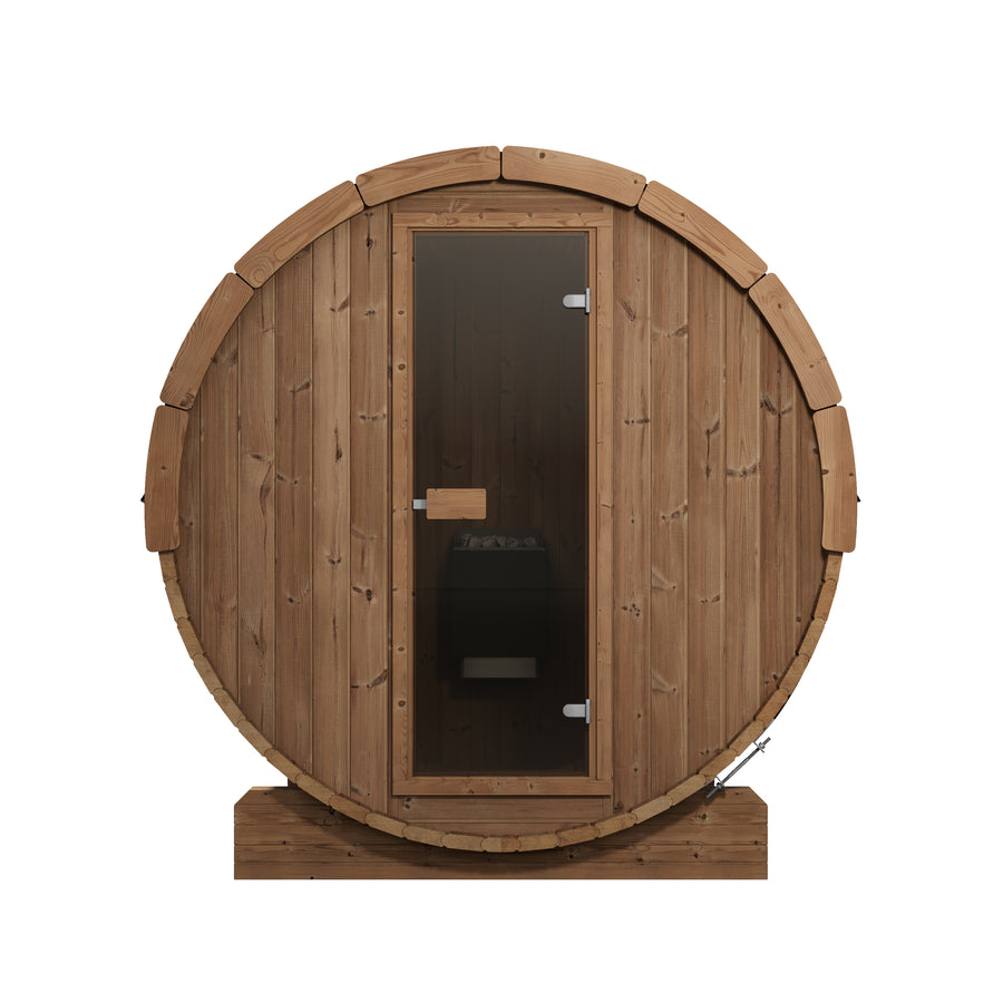 MODEL E6 SaunaLife outdoor barrel sauna
