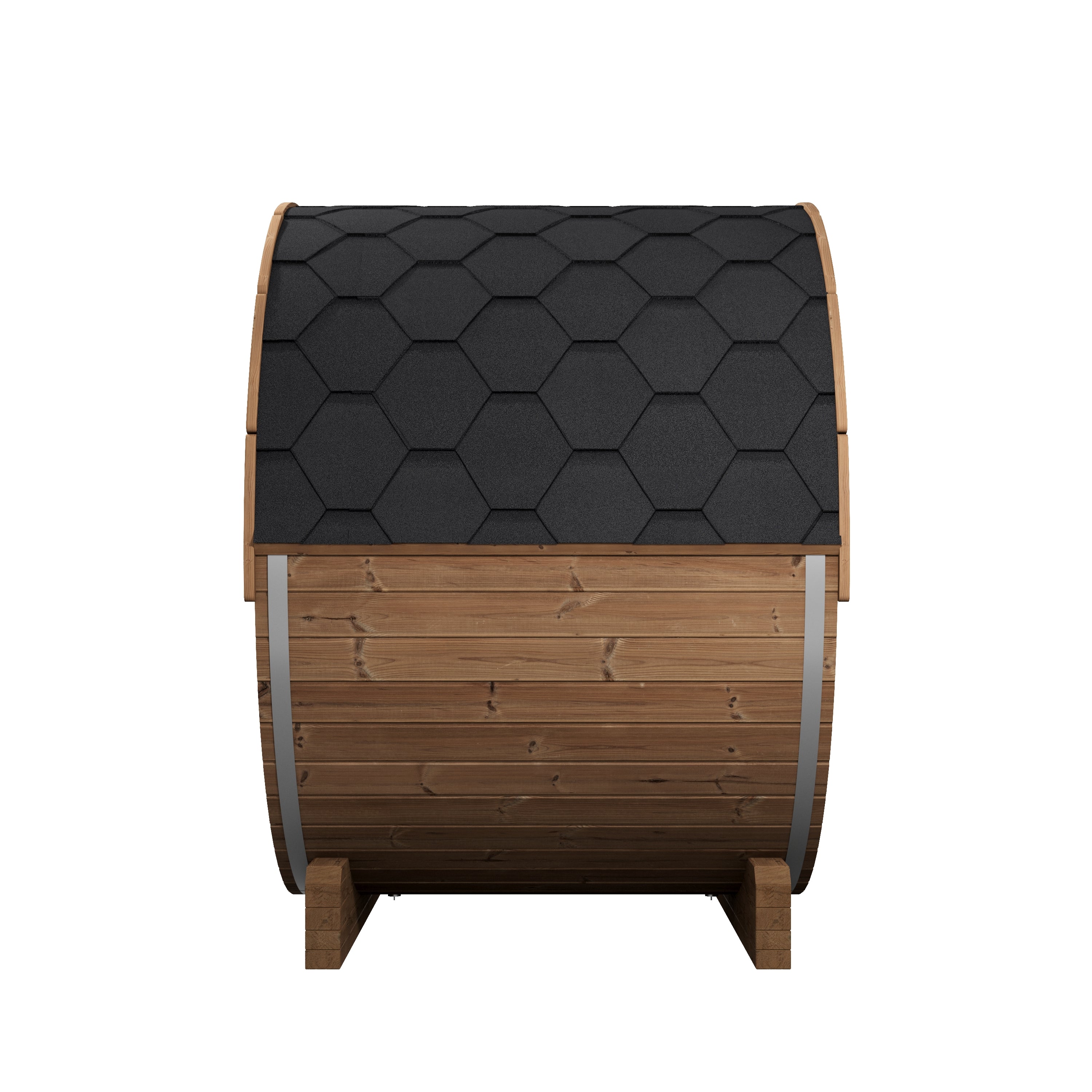 SaunaLife Model E6 Ergo Outdoor Barrel Sauna Kit | 3-Person | Thermo-Spruce