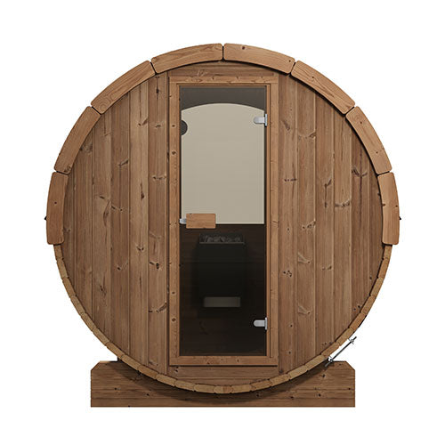 MODEL E6W SaunaLife outdoor barrel sauna