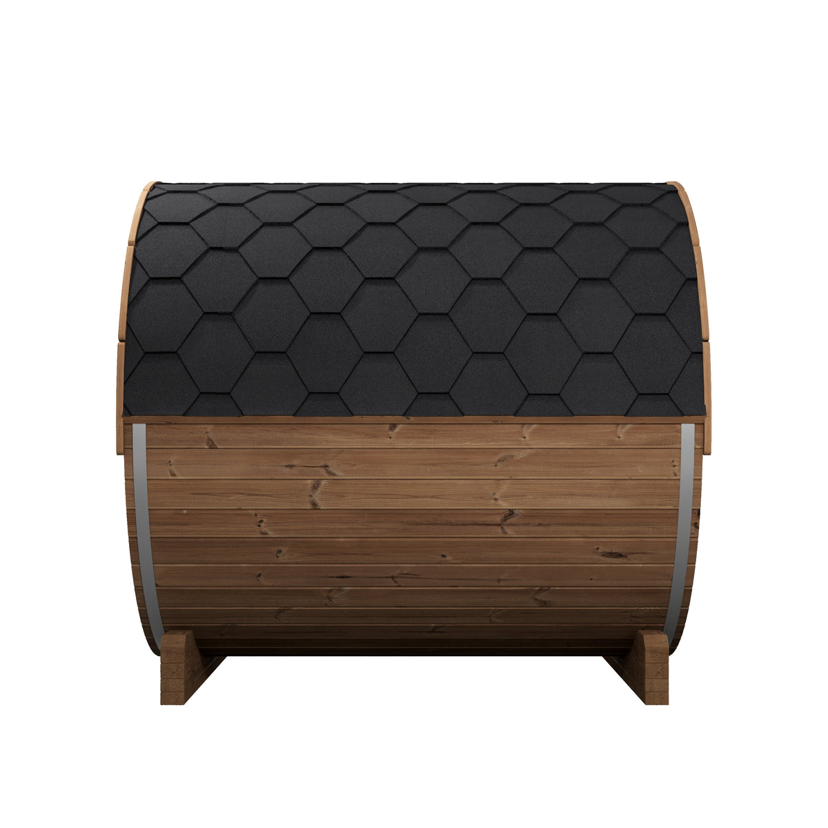 SaunaLife Model E8G Ergo Series Outdoor Sauna Barrel Kit, Glass Front, Up to 6 Persons