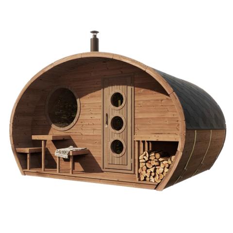SaunaLife G11 Garden Series Outdoor Sauna Suite — Up to 8 People
