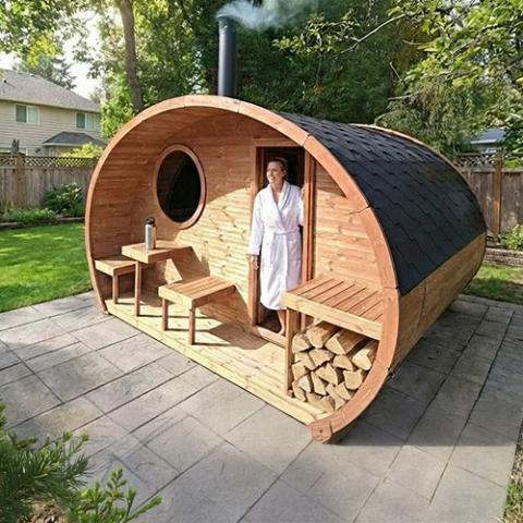 SaunaLife G11 Garden Series Outdoor Sauna Suite — Up to 8 People