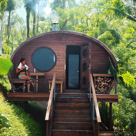 SaunaLife G11 Garden Series Outdoor Sauna Suite — Up to 8 People