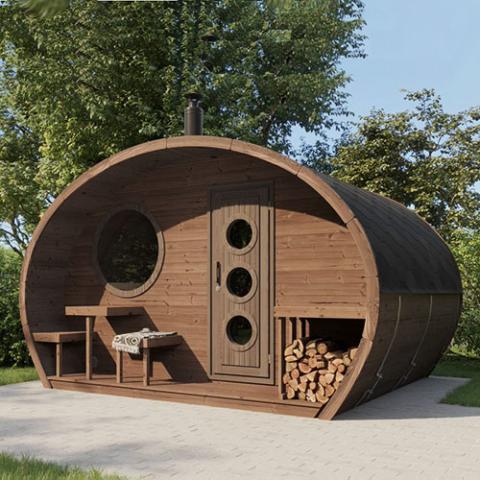 SaunaLife G11 Garden Series Outdoor Sauna Suite — Up to 8 People