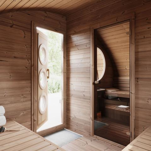 SaunaLife G11 Garden Series Outdoor Sauna Suite — Up to 8 People