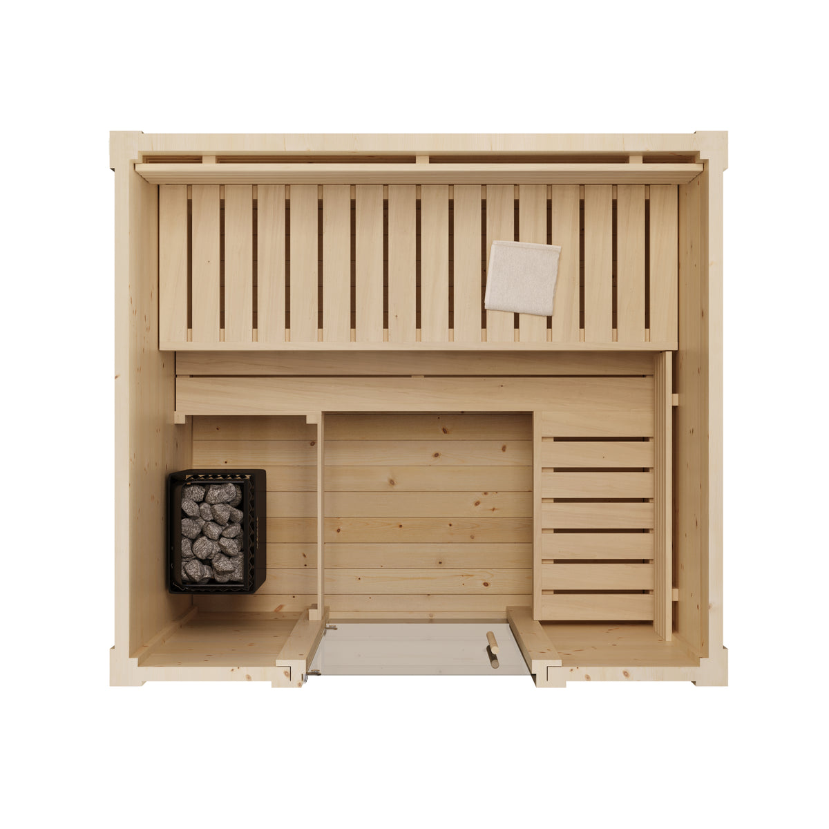 SaunaLife G2B Black Outdoor Sauna Kit – Up to 4 People – DIY Paint Included
