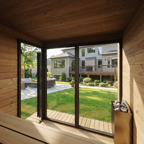 SaunaLife GL6 Garden Luxury Outdoor Sauna Kit — Up to 6 People