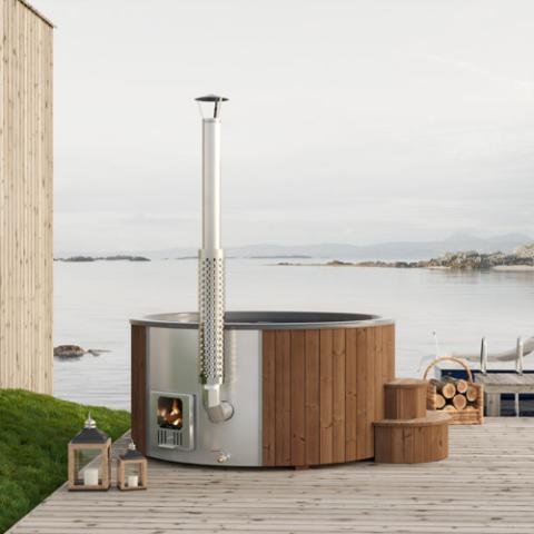 SaunaLife Model S6B Soak-Series Home Wood-Burning Hot Tub