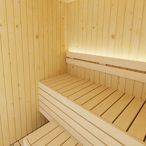 SaunaLife X2 Indoor Traditional Sauna DIY Kit w/LED Light System, 1-2-Person