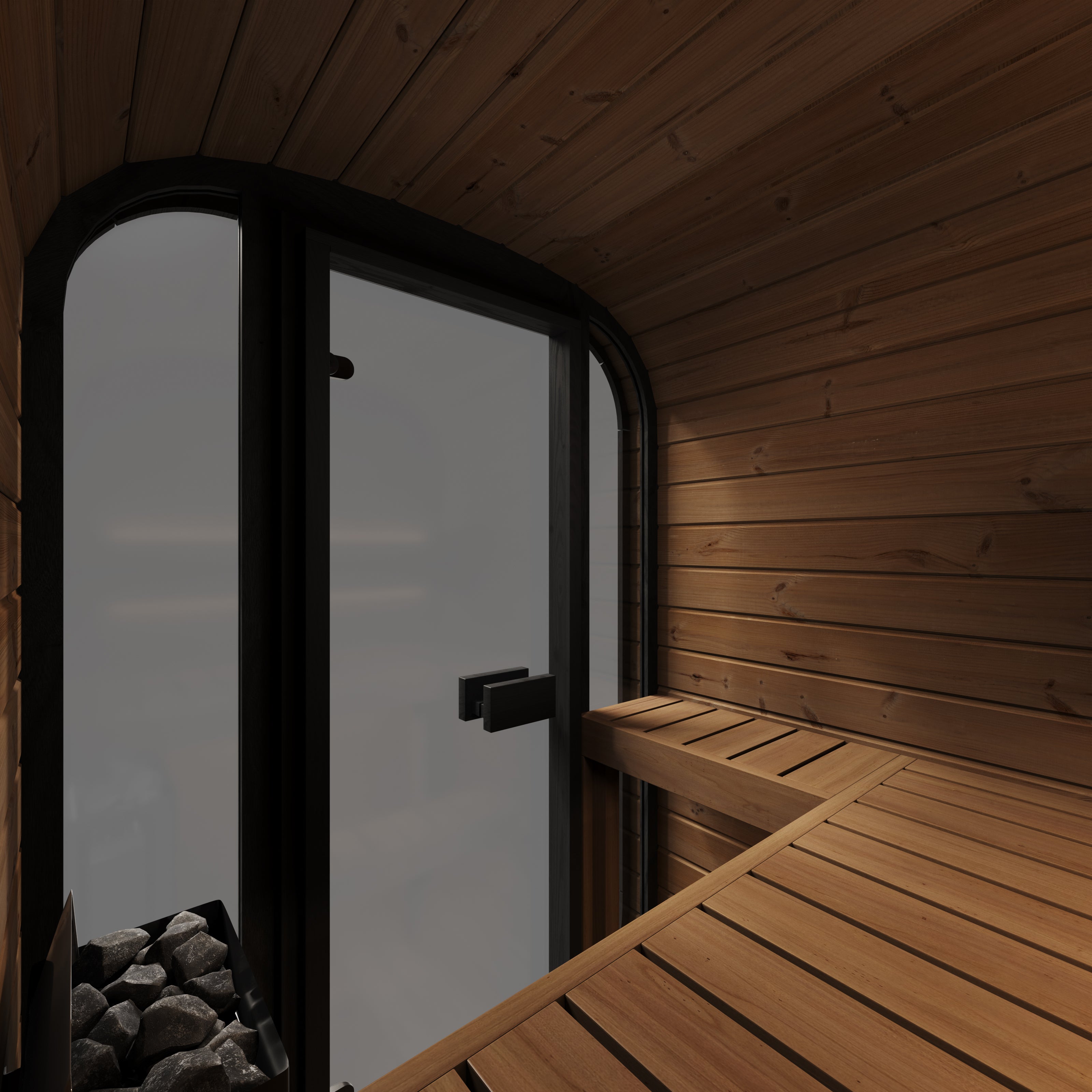 SaunaLife CL3G Cube-Series 2-Person Outdoor Home Sauna Kit