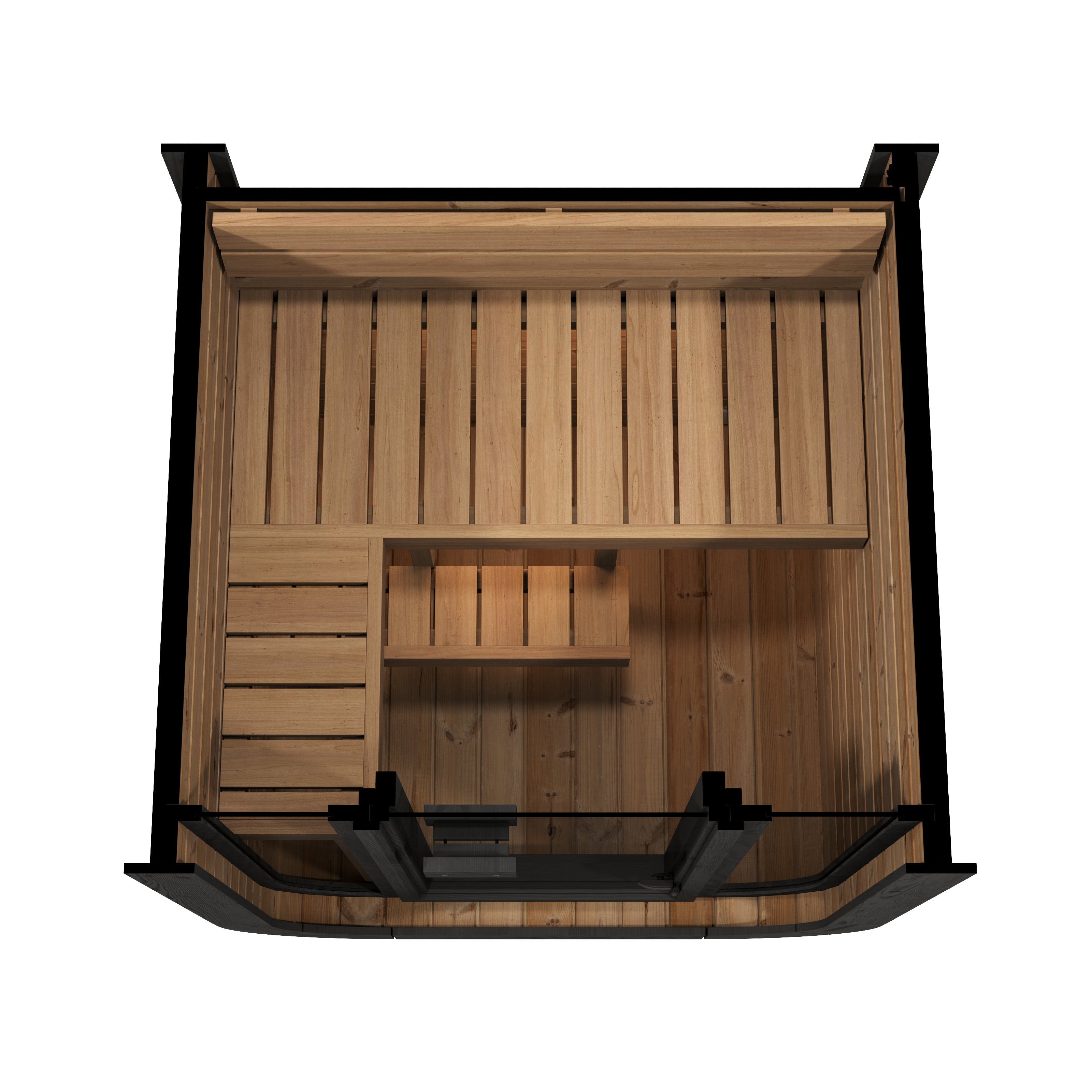 SaunaLife CL3G Cube-Series 2-Person Outdoor Home Sauna Kit