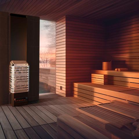 Saunum Air 5 Closed Basket Wi-Fi Sauna Heater Package