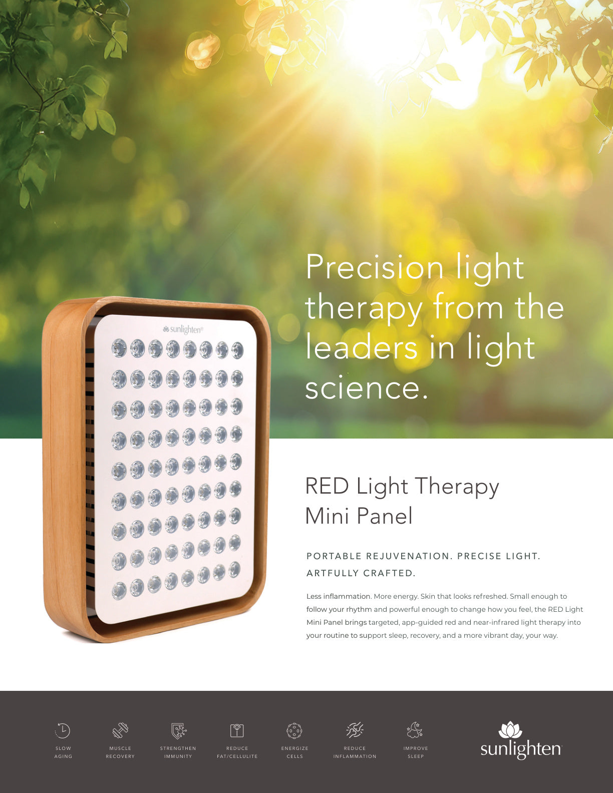 Sunlighten RED Light Therapy Mini Panel – Compact Red Light Therapy for Targeted Recovery