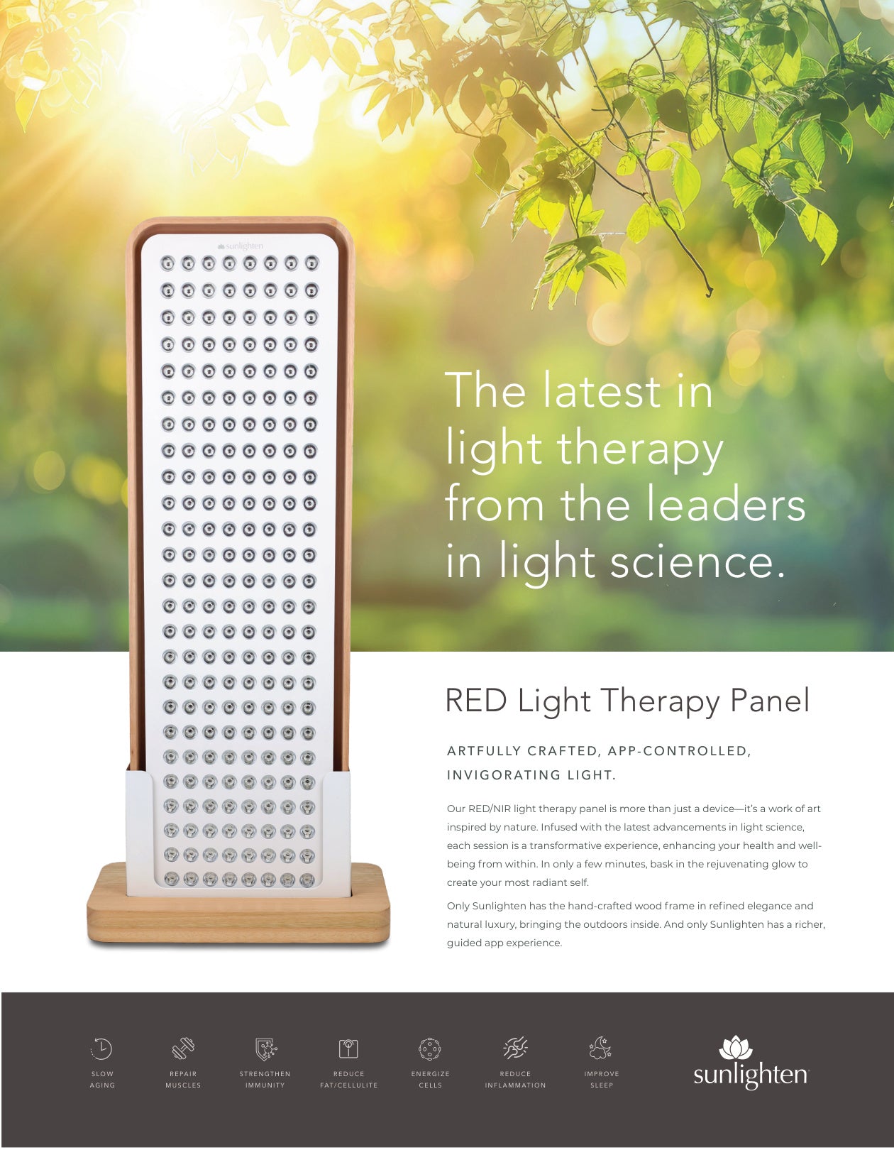 Sunlighten RED Light Therapy Panel – Full-Body Red Light Therapy for Home Recovery