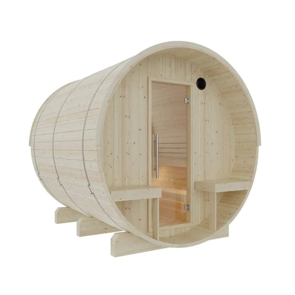 Turku Finnish Barrel Sauna with Terrace and WiFi Heater - Finnish Sauna Builders