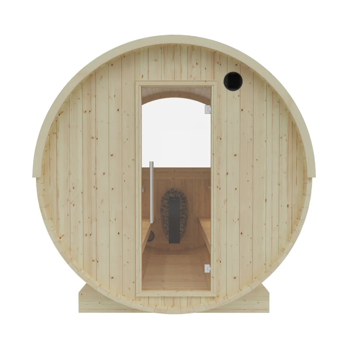 Vassa Finnish Barrel Sauna with WiFi Electric Heater for Outdoor Traditional Sauna Bathing