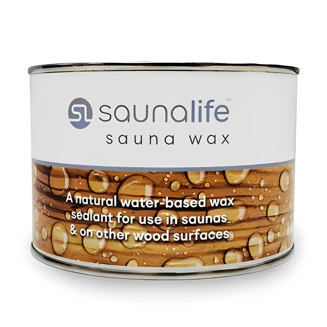 SaunaLife clear protective sauna wax 15.2 ounce container